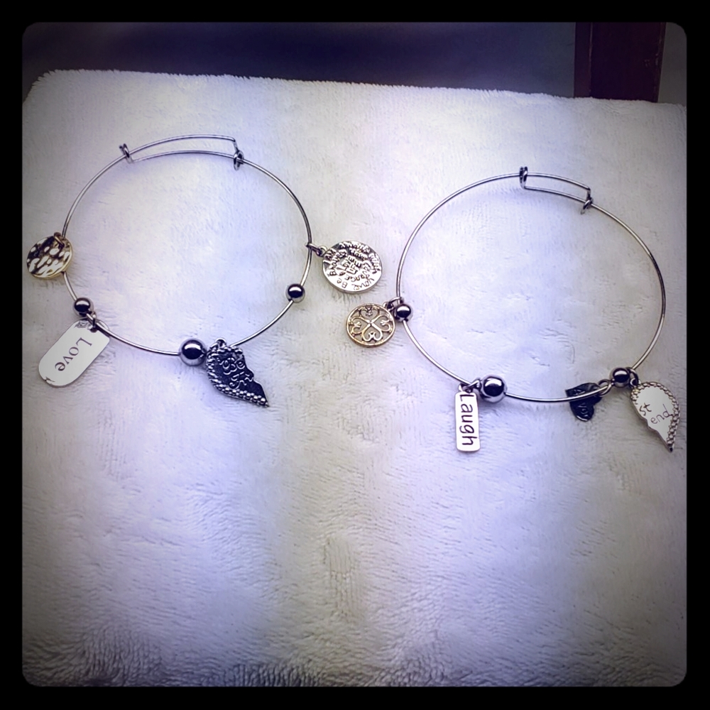 Best Friend Silver Bangles